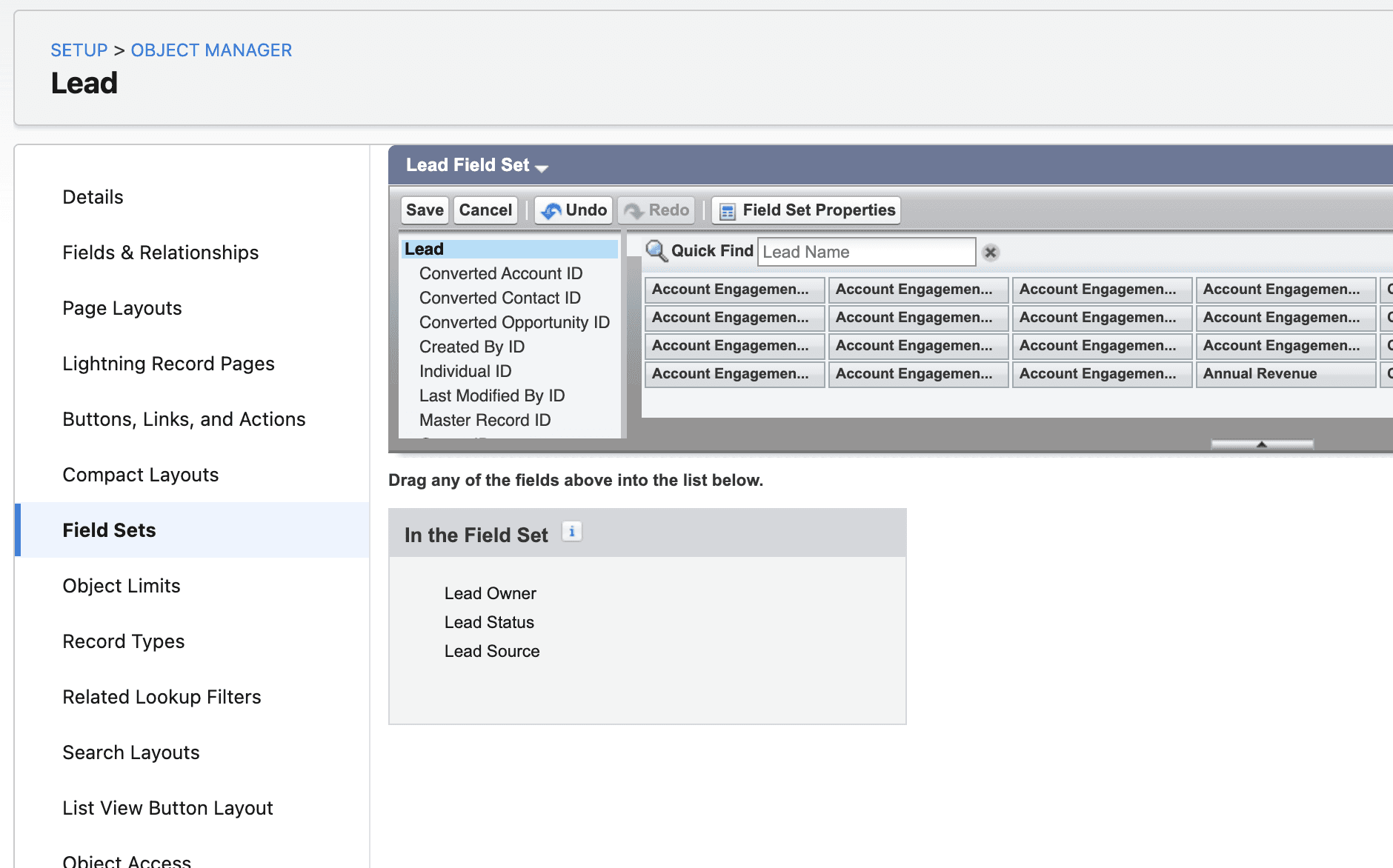 Create new Field Set