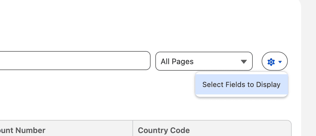 Open field selector in Job History to choose visible fields
