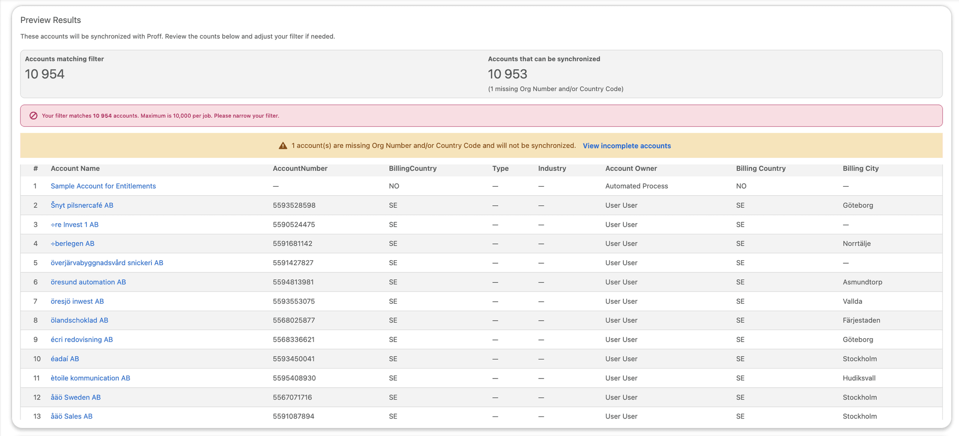 Preview results before running the job